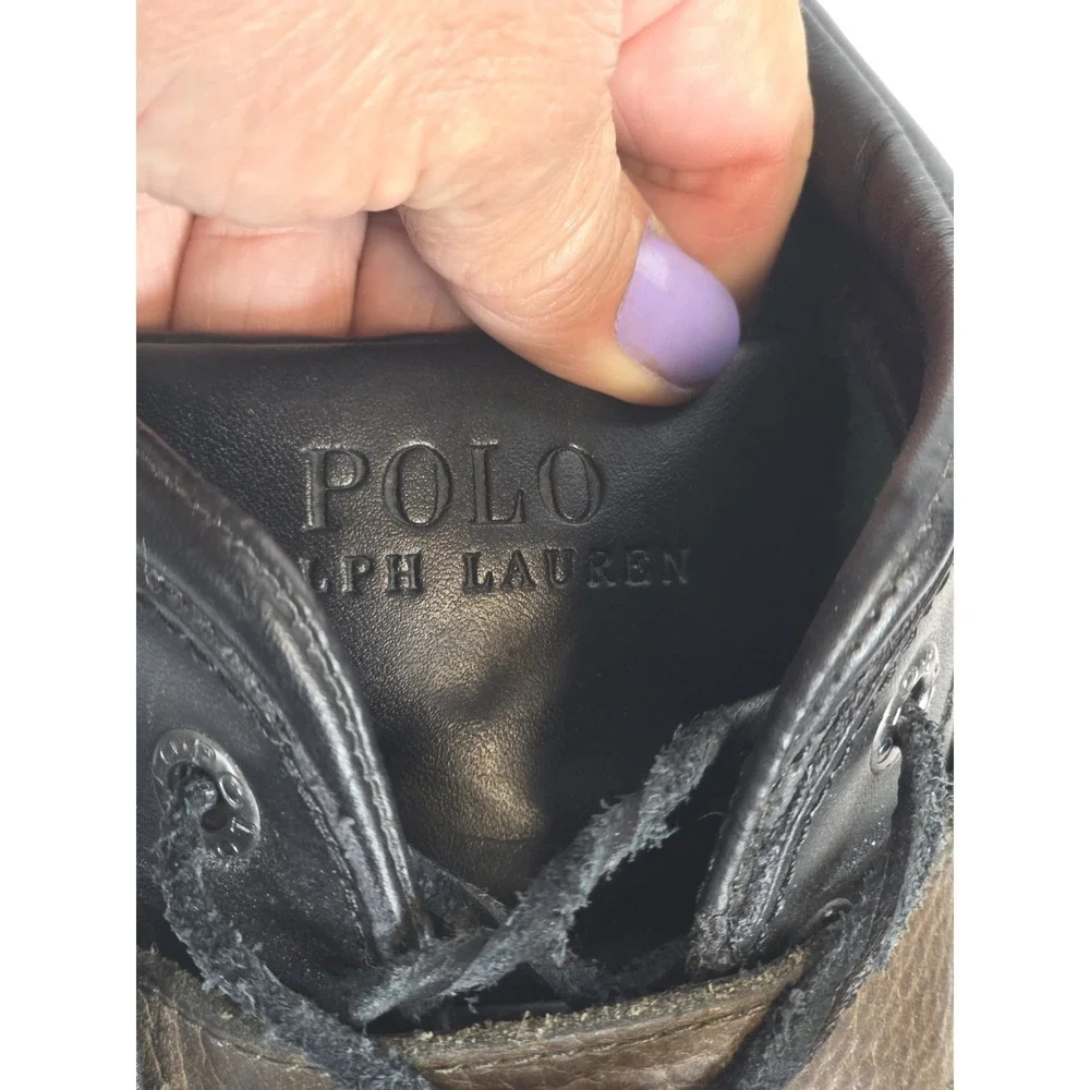 Polo Ralph Lauren Mens 12 D Dover III Leather Duck Boots Brown Black Outdoors
